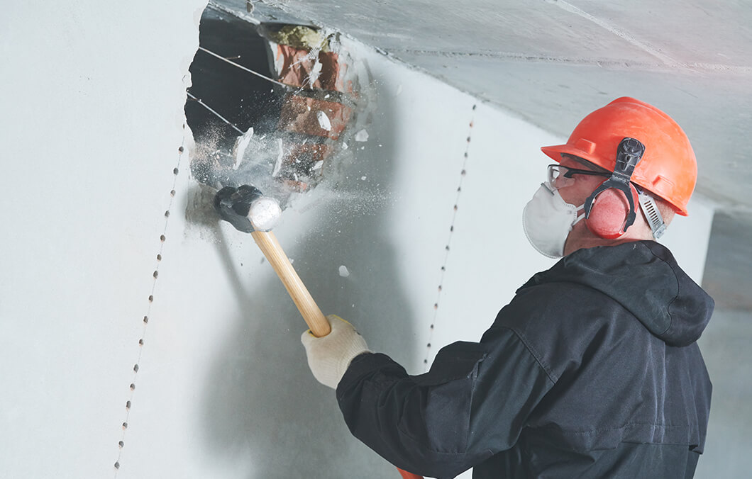 oraganized demolition work